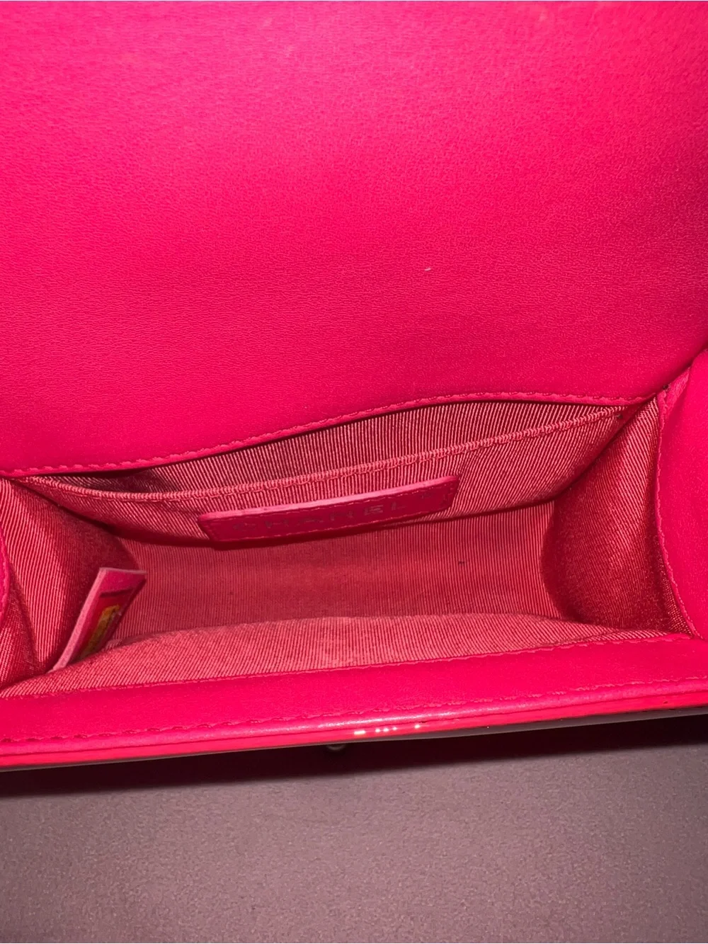 Chanel Quilted Hot Pink flap boy bag